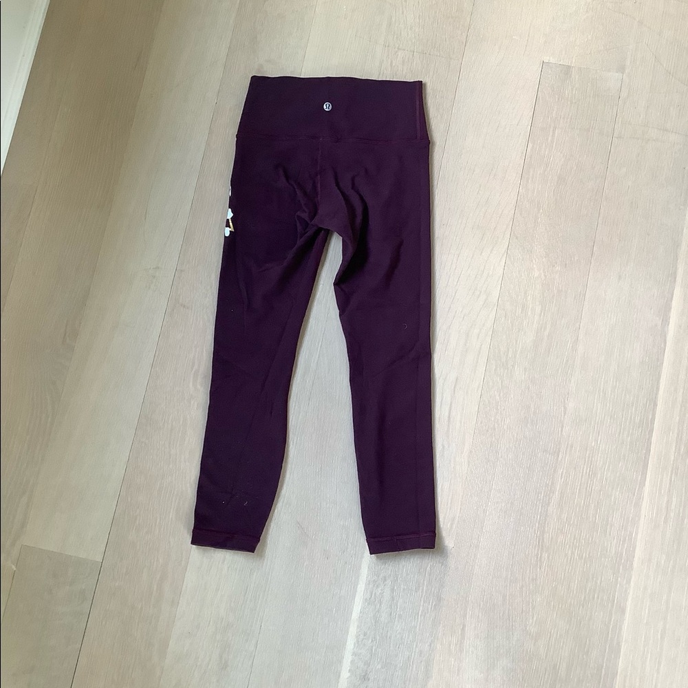 Lululemon cross leggings burgundy size 6